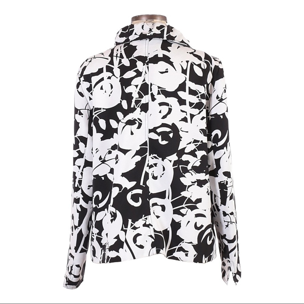 Tanjay Abstract Artsy Print Button Up Jacket Size… - image 2